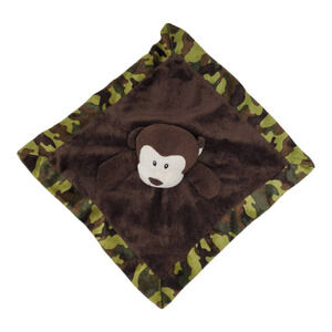 Tender Kisses Monkey Camo Lovey Security Snuggle Baby Comfort Blanket